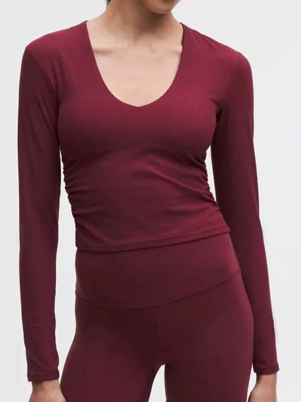 Lululemon All It Takes Ribbed Nulu V-Neck Long-Sleeve Shirt